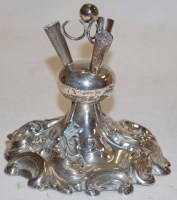 Lot 259 - An Edwardian silver three trumpet epergne base...