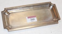 Lot 266 - A George V silver dish of shaped rectangular...
