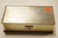 Lot 268 - A 1950s silver table cigarette box having all...