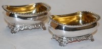 Lot 290 - A pair of 19th century silver open salts, each...