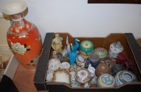 Lot 734 - A box of miscellaneous china to include; Royal...