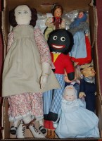 Lot 736 - A mid-20th century childs felt covered doll;...