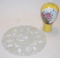 Lot 33 - A Chinese republic vase of baluster form, on a...