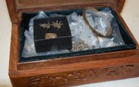 Lot 644 - An Anglo-Indian carved jewellery box and...