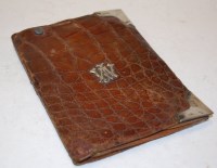 Lot 647 - A George V gentleman's leather and silver...