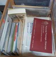 Lot 663 - A box of assorted uncirculated stamps and...