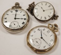 Lot 540 - A Record Dreadnought silver cased gents open...