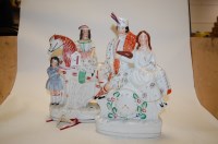Lot 5 - A Victorian Staffordshire flatback figure of a...