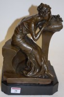 Lot 38 - After A Leonard - a bronze figural seated...