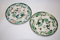 Lot 43 - Two Masons ironstone plates in the Chartreuse...