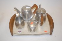 Lot 47 - A mid-20th century piquet ware four piece tea...