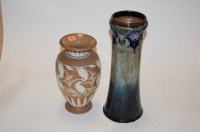Lot 67 - A Royal Doulton stoneware vase of inverted...