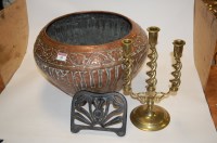 Lot 88 - A large early 20th century eastern copper...