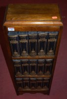 Lot 89 - A 1930s oak bookshelf of small proportions...