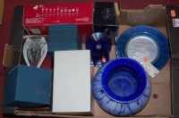 Lot 93 - A box of miscellaneous glassware to include...