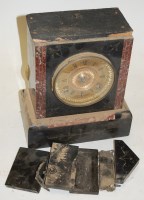 Lot 94 - A Victorian marble mantel clock having a gilt...