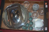 Lot 97 - A box of miscellaneous items to include silver...