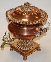 Lot 111 - A 19th century copper samovar