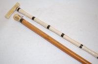Lot 114 - A 19th century walking stick, having malacca...