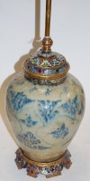 Lot 137 - A large stoneware vase of baluster form, with...