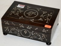 Lot 153 - A 19th century Anglo-Indian rosewood and bone...