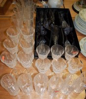 Lot 155 - A suite of cut glassware; together with a...