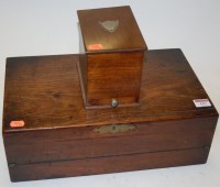 Lot 157 - A 19th century mahogany writing slope, having...