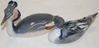 Lot 218 - A Royal Copenhagen figure of a grebe, printed...