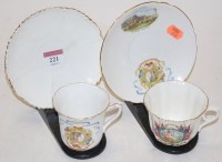 Lot 221 - A Ford & Poynton commemorative teacup and...