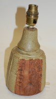 Lot 54 - A Bernard Rooke studio pottery table lamp base...