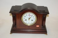 Lot 58 - An Edwardian mahogany cased mantel clock of...