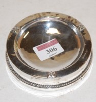 Lot 306 - A George V silver shallow bowl on weighted base