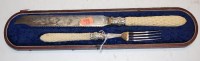 Lot 314 - A late Victorian two-piece carving set having...