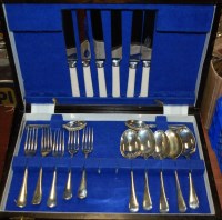 Lot 323 - A modern canteen of silver plated cutlery in...