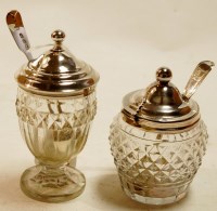 Lot 350 - An early 19th century cut glass and silver...
