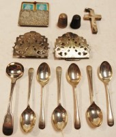 Lot 361 - Assorted silver and plated wars to include...