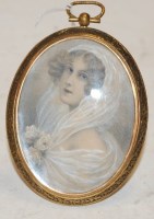Lot 364 - A Victorian portrait miniature being a tinted...