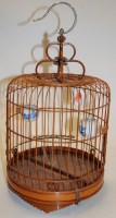 Lot 11 - A faux bamboo birdcage