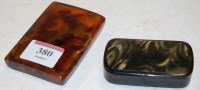 Lot 380 - A 19th century papier mache snuff box together...