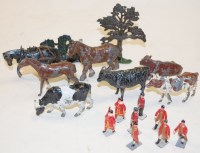 Lot 396 - A collection of Britains lead farm animals,...