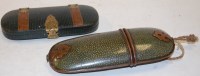 Lot 397 - A late Victorian shagreen spectacles case and...