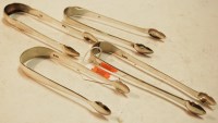 Lot 401 - Four various pairs of 19th century silver...
