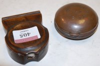 Lot 405 - A Victorian treen pocket watch case together...