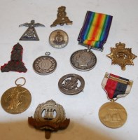 Lot 416 - A WWI British and Victory duo naming 26715 PTE...
