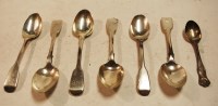 Lot 417 - A collection of silver tea and dessert spoons,...