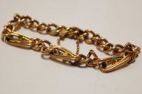 Lot 435 - A 9ct gold curblink, seed pearl and turquoise...