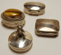 Lot 443 - Four various modern silver pill boxes, to...