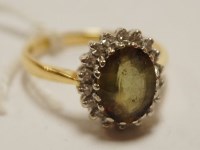 Lot 456 - An 18ct gold andalusite and paste set ring,...