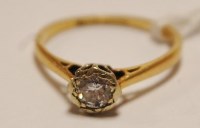Lot 468 - An 18ct gold and platinum diamond solitaire...