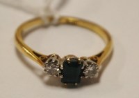 Lot 483 - An 18ct gold and platinum,emerald and diamond...